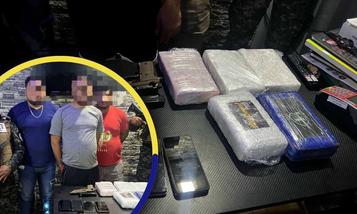 Capturan a tres personas con cinco kilos de cocaína en La Ceiba