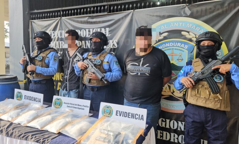 Golpe al narcotráfico: Desmantelan narcolaboratorio de la MS-13 y capturan a dos líderes en San Pedro Sula